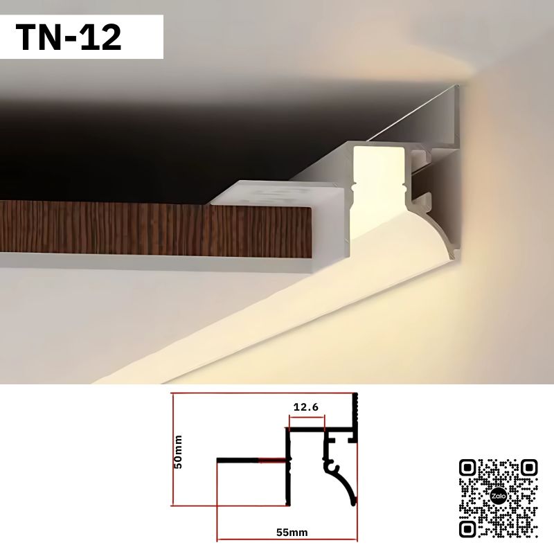 Thanh Nhôm Phào Chỉ Hắt Trần Lắp Nổi 3m | TN-12